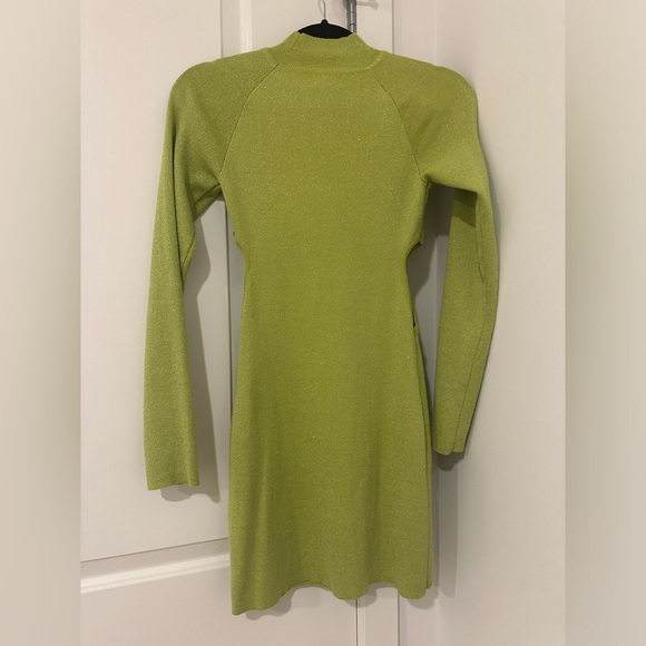 Superdown Midori Cutout Dress in Green Metallic - Picture 5 of 5